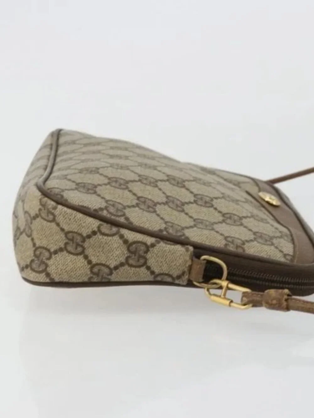 GUCCI GG Supreme Shoulder Bag PVC Beige Gold 119 02 068 Auth 182214 - Picture 4 of 16